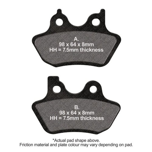 Ebc brake pads rear - rear, right