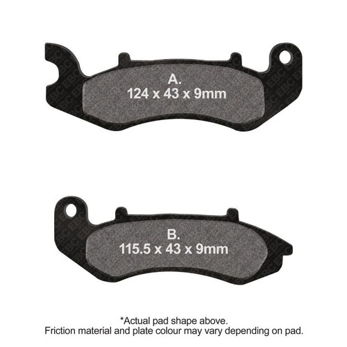 Ebc motorcycle brake - brake, pads