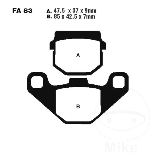Ebc brake pads sfa083 fits - pads,